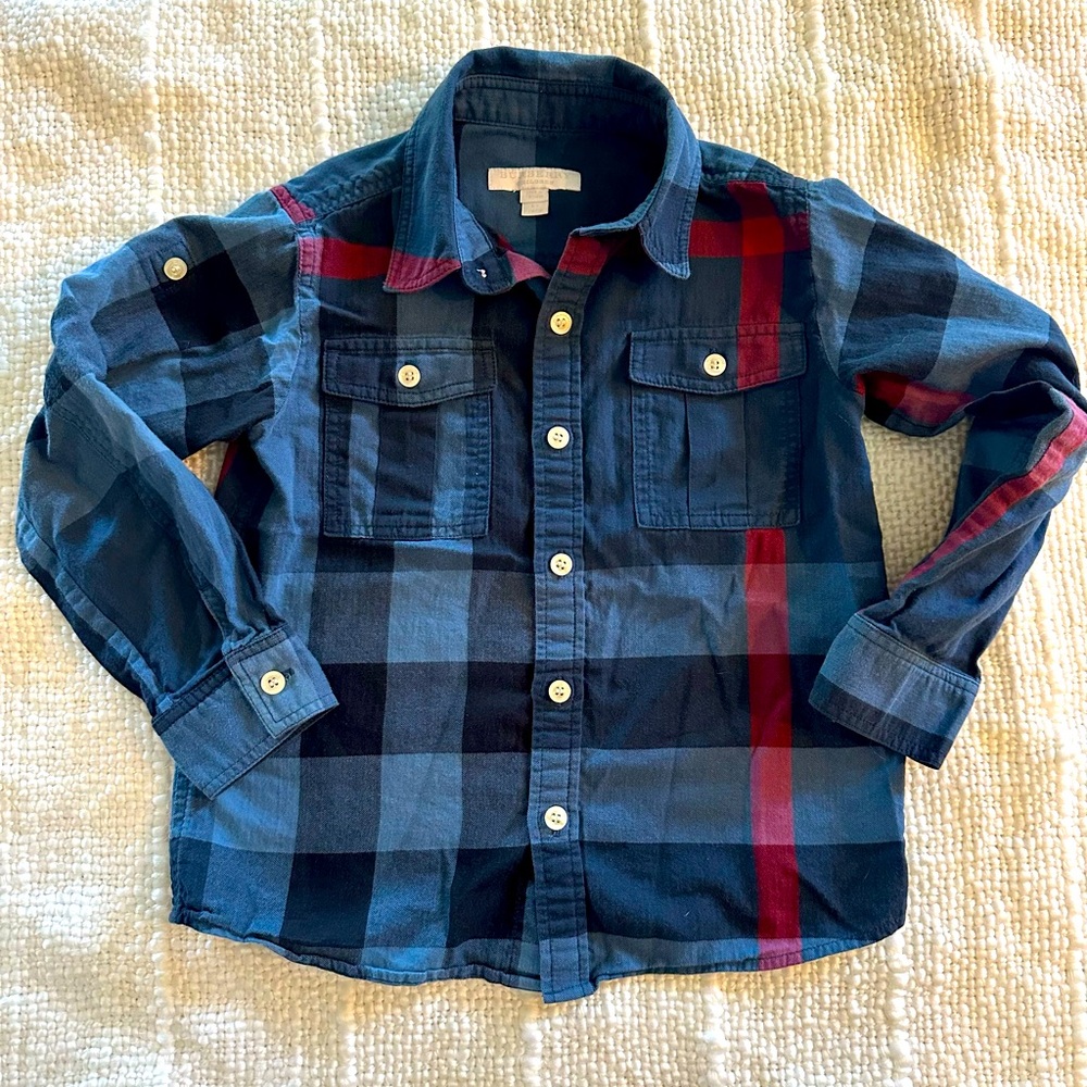 Burberry boys 6y button button down shirt
